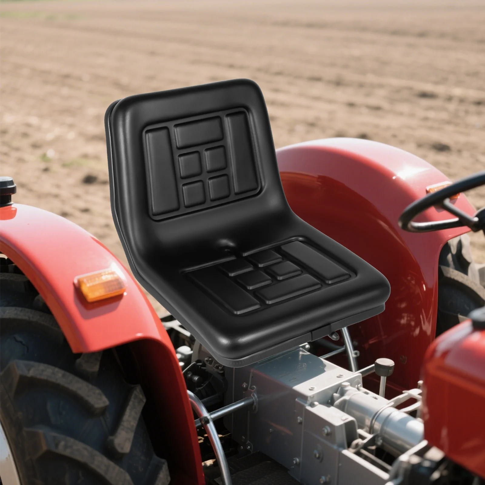

Universal Tractor Seat with Sliding, Multi-Hole Mounting Comfort Farm Seat for Tractor Forklift Harvester Lawn Mower