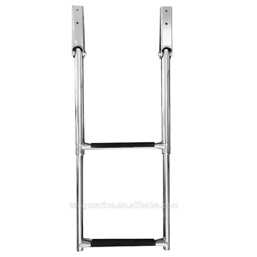 316 Stainless Steel High Polished Boat Accessories Marine Swimming Folding Step Ladder for Boat