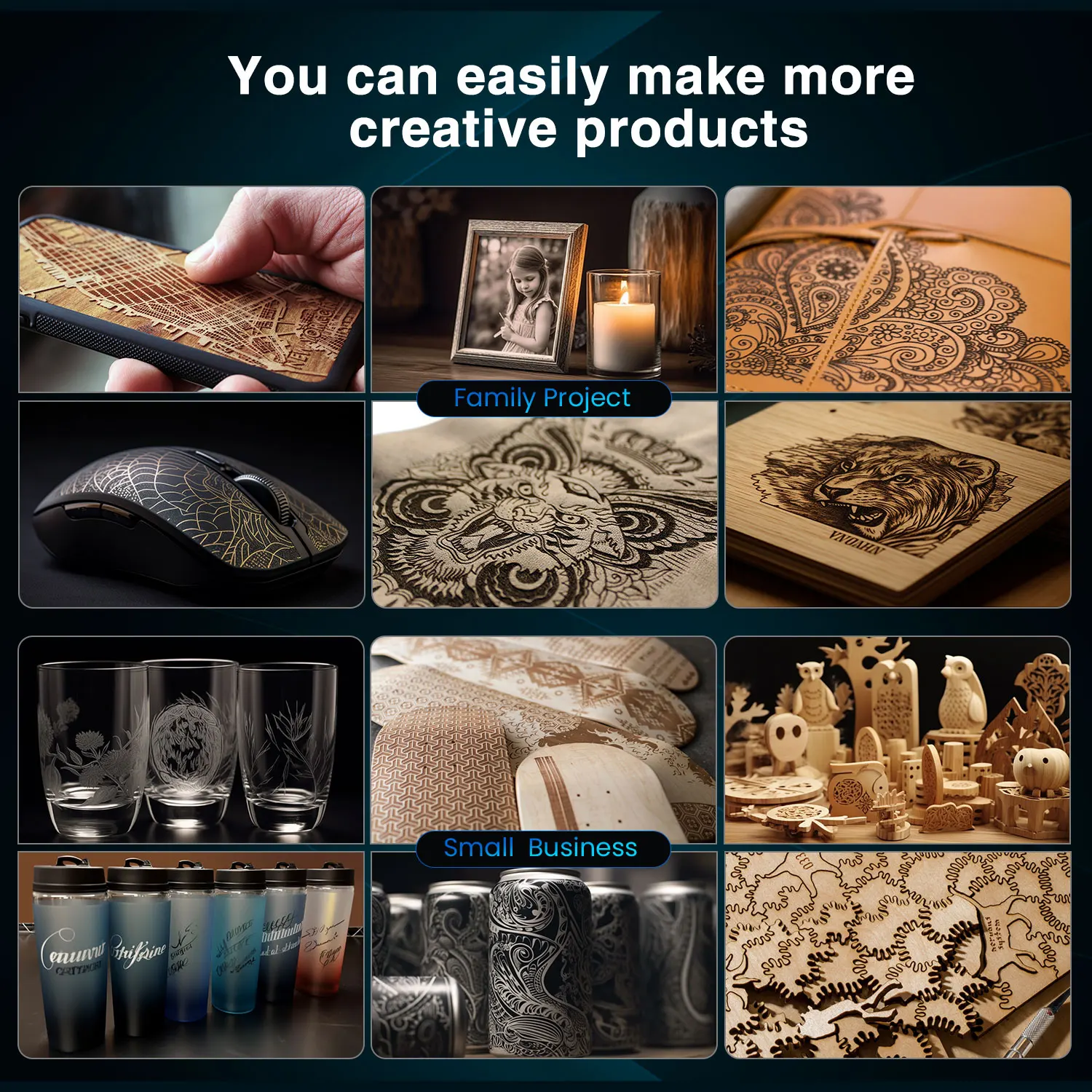 LANGER B1 48W Laserschneid-Graviermaschine Gravierschneider + Luftpumpen-Assistent-KIT DIY Halloween- und Weihnachtsgeschenke CNC-Werkzeuge