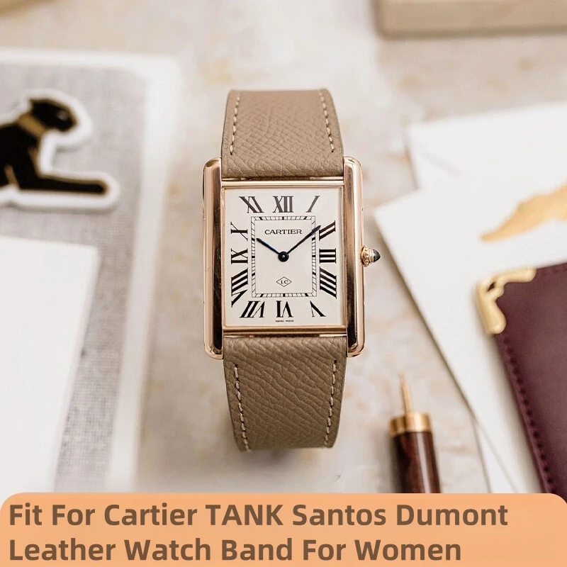 Fit For Cartier Ballon Bleu Watch Strap For Momen 18mm 19mm 20mm 21mm 22mm Genuine Epsom Leather Waterproof Watch Band