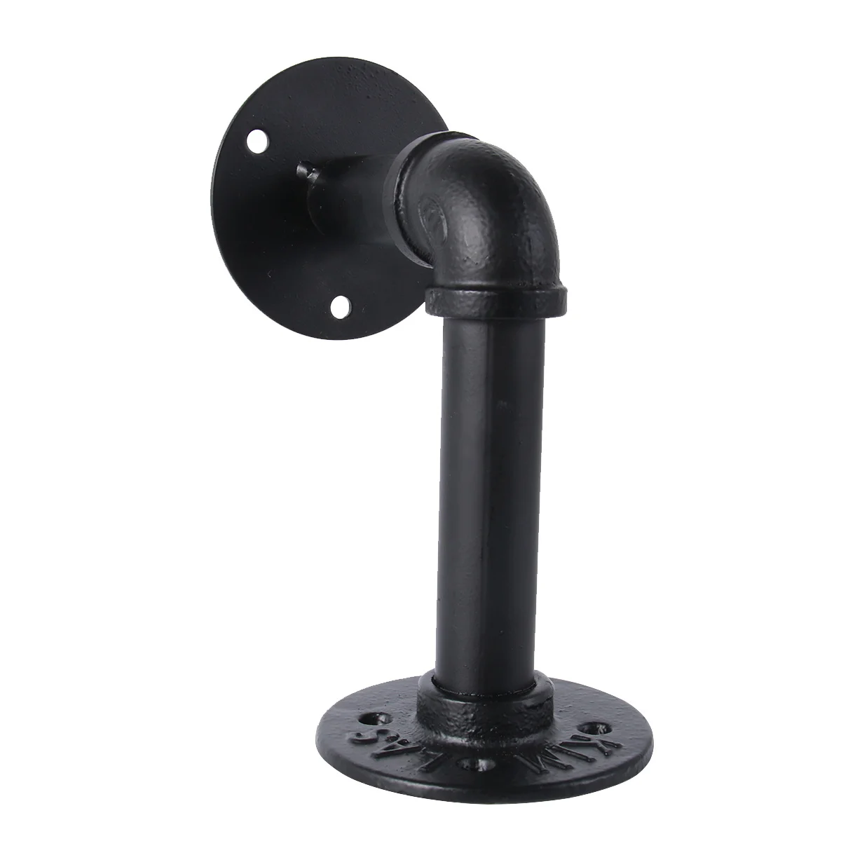 2pcs Thicken Iron Pipe Bracket Industrial Wall Mount Shelf Support Floating Rack For Wood Board Bottle Display Flange Bracket