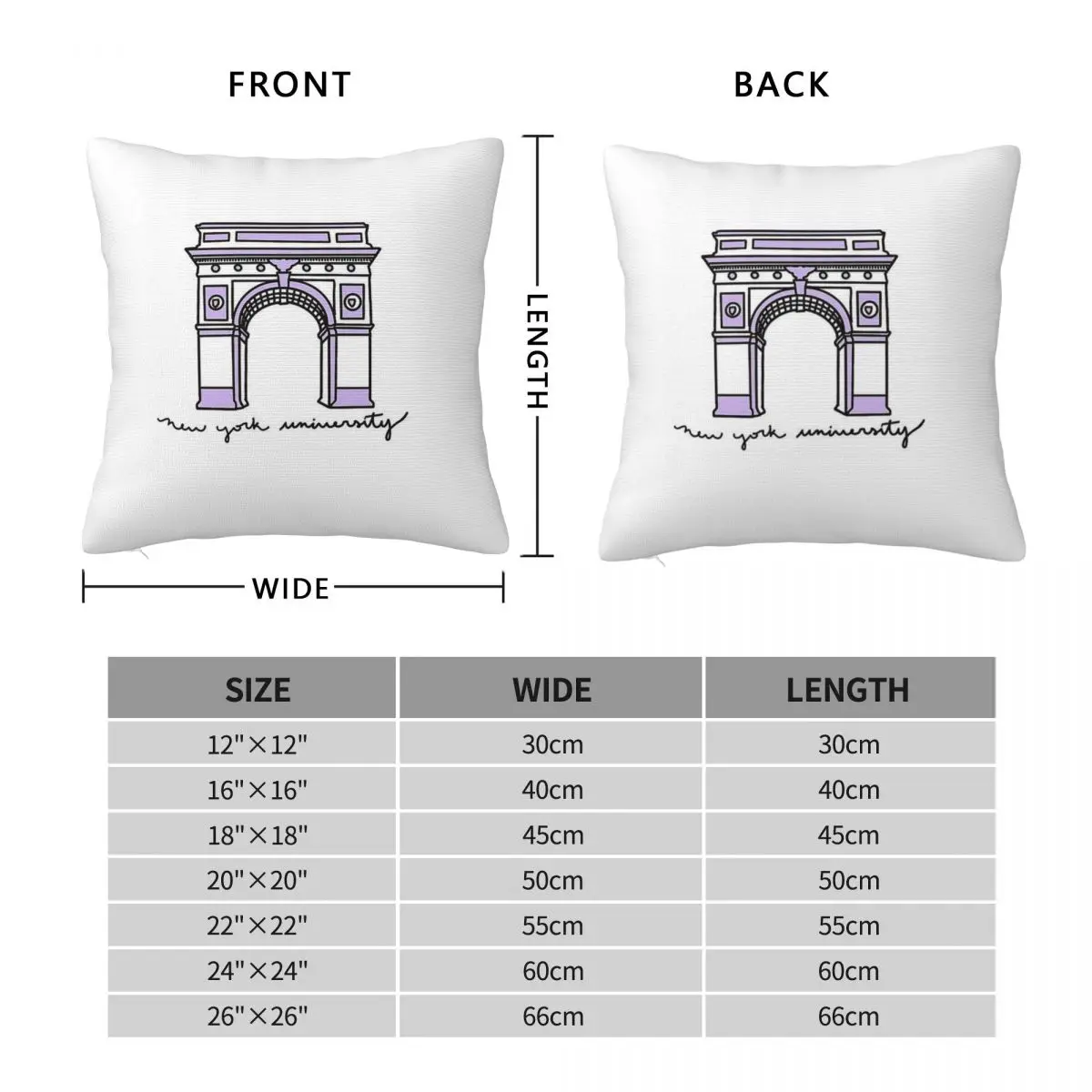 جامعة نيويورك ساحة المخدة البوليستر الكتان المخملية المطبوعة البريدي ديكور غرفة غطاء الوسادة بالجملة #2