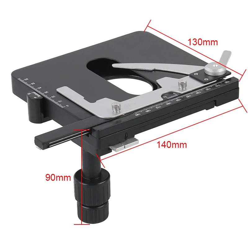 

X Y Axis Removable Microscope Stage Specimen Measuring Detection Platform Biomicroscope Moving Table with Scale