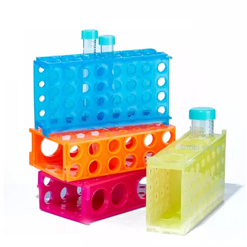 Picture 4: Test tube rack Multi-functional centrifugal tube rack Plastic Four-sided rack multi-purpose plastic test tubes racks 1Piece