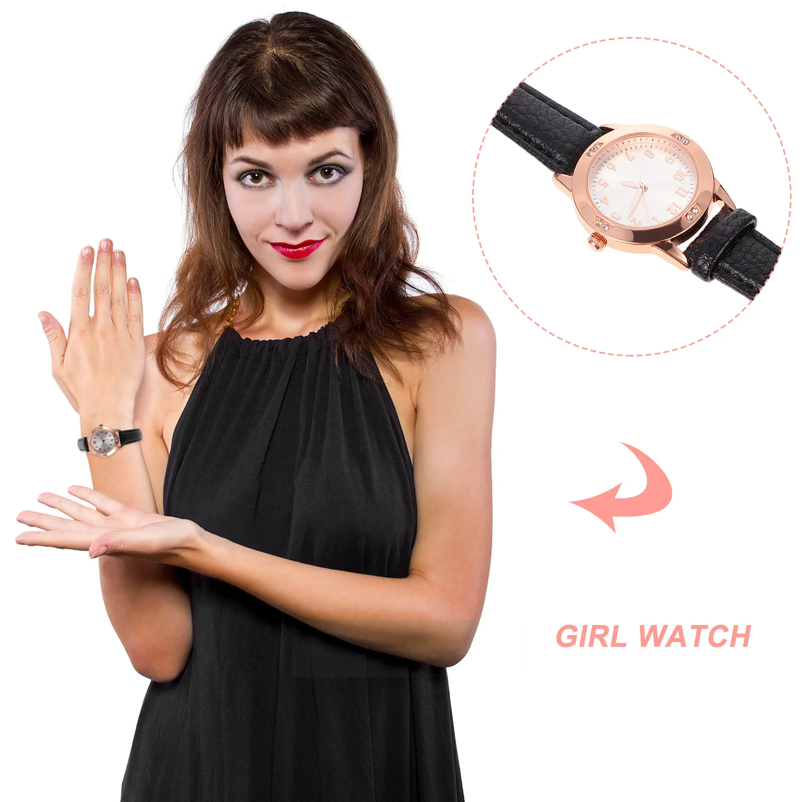 1 قطعة ضوء الليل مقاوم للماء ساعة نسائية أنيقة حركة كوارتز ساعة اليد حفلة عطلة مهرجان مقاوم للماء ساعة معصم