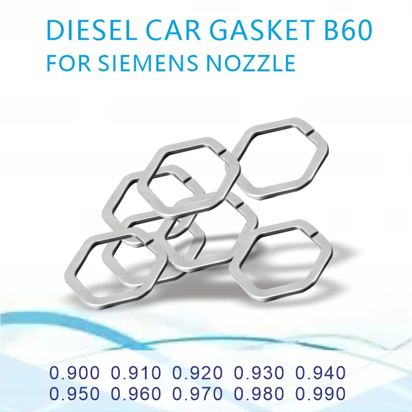 50 Pieces/Box B60 (0.90mm-0.99mm) Common Rail Injector Adjustment Gasket Diesel Gasket Gasket Suitable For Siemens Nozzle LH1842