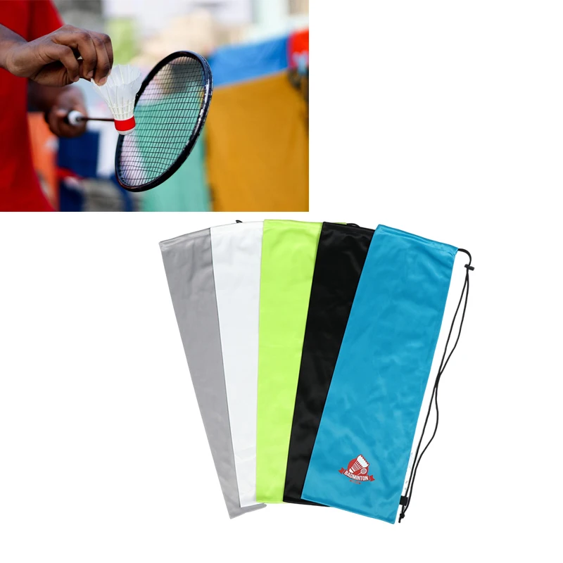 

Badminton Racket Velvet Bag Soft Storage Bag Drawstring Pocket Portable Racket Protective Cover Sport Supplies