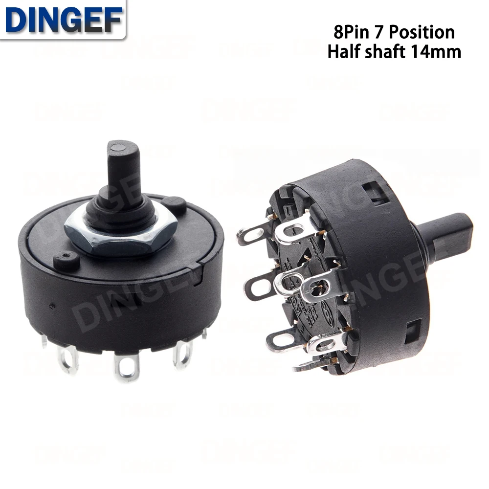 Knob Switch 6A 2/3/5/6/7/8 Position Rotary Switch Electric Oven Power Switch 3/4/6/7/8/9Pin Heater Temperature Control Switch image 4