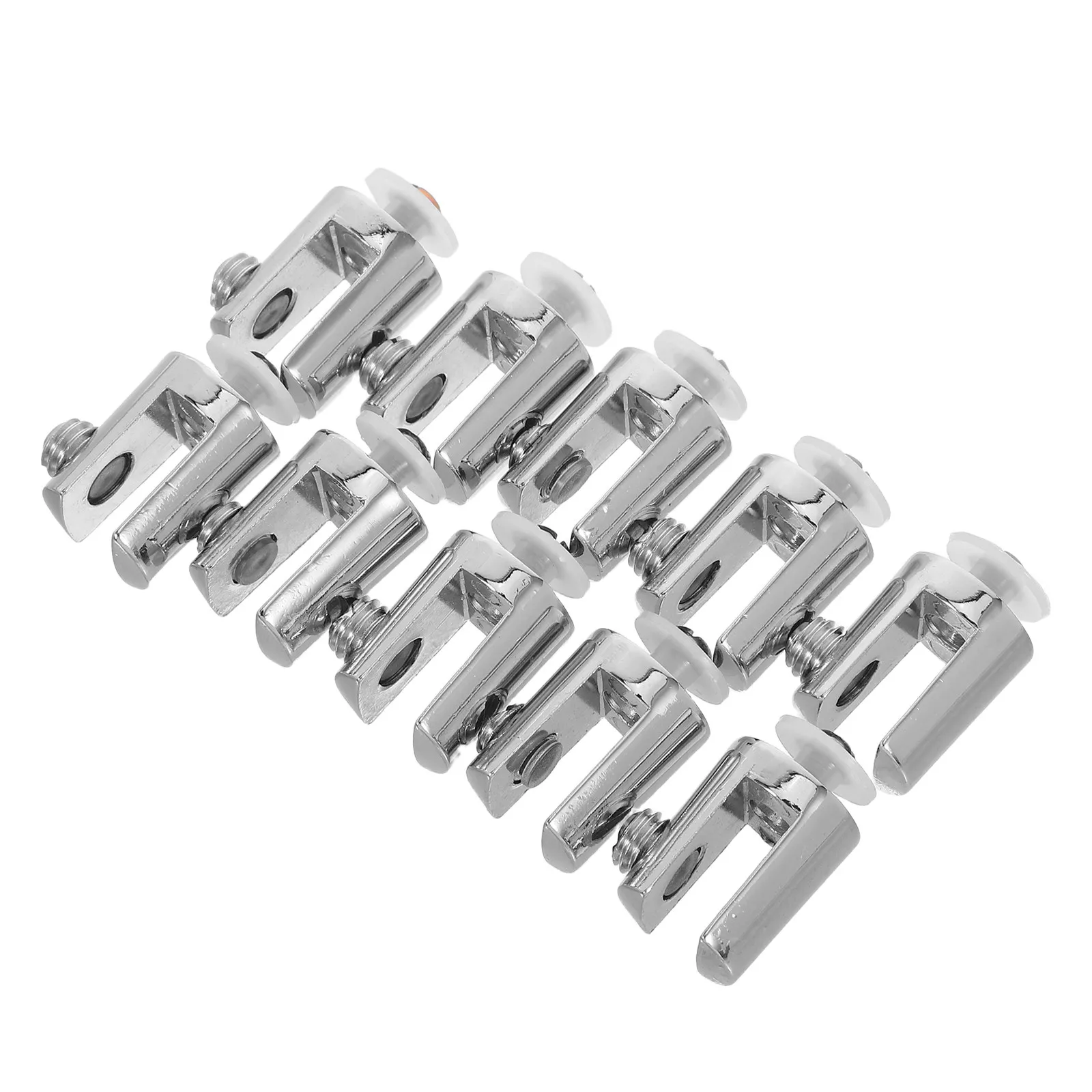 

10Pcs Frameless Mirror Glass Clamps Zinc Alloy Bathroom Mirror Brackets Shelf Support Holder for 4-6mm Thick Glass Shower
