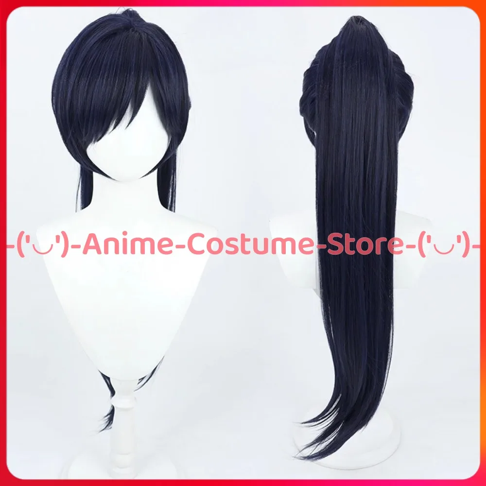 

Genshin Impact Fatui Harbinger Scaramouche Wanderer Cosplay Wig Ponytail Game Character Halloween Carnival Party Costume Wigs
