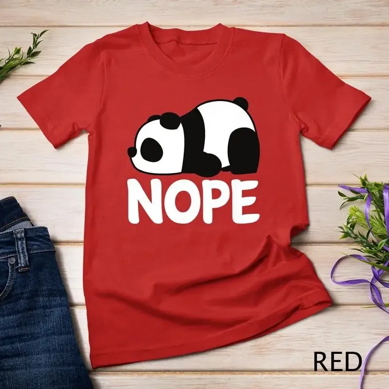 Nope Not Today Lazy Panda Funny Animal Womens Girls Gift T Shirt Unisex T shirt