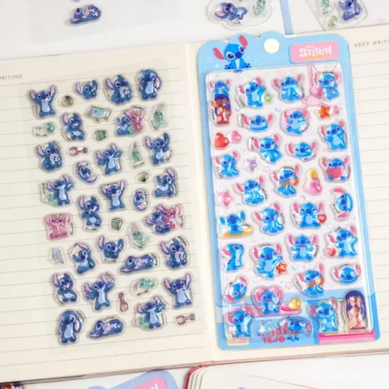 Novo disney ponto 3d alívio adesivo de cristal dos desenhos animados geléia sólida caso telefone decoração criatividade estudante diy brinquedos artesanais presentes