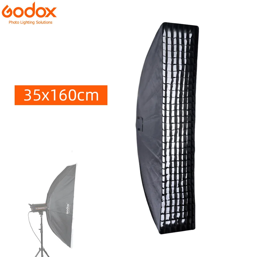 Godox 14 "x 63" 35x160 سنتيمتر سوفت بوكس بونز جبل قطاع خلية النحل العسل شبكة لينة صندوق للصور ستروب استوديو ضوء فلاش