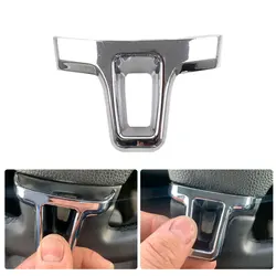 1Pc Car Interior Steering Wheel Chrome Cover Insert Trim for VW 2009-2013 Golf 6 Mk6 Bora 2011-2014 Polo Jetta Eos Touran Caddy