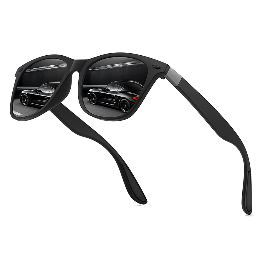 Vintage-Sonnenbrille mit klassischem, quadratischem Rahmen, Designer-Modell, modische Reisebrille für Damen und Herren, ideal für Sommer, Strand, Outdoor-Aktivitäten, Freizeit, Autofahren und Angeln.