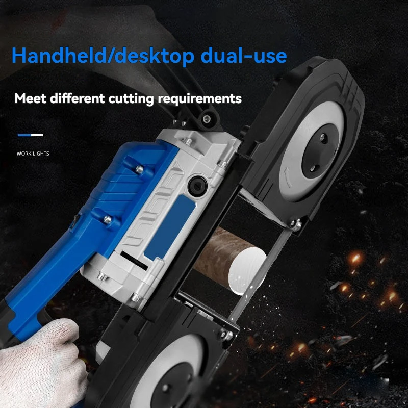 1500W 2 in 1 Handheld & Bench Band Saw Multifunctional Electric Cutting Machine for Various Materials