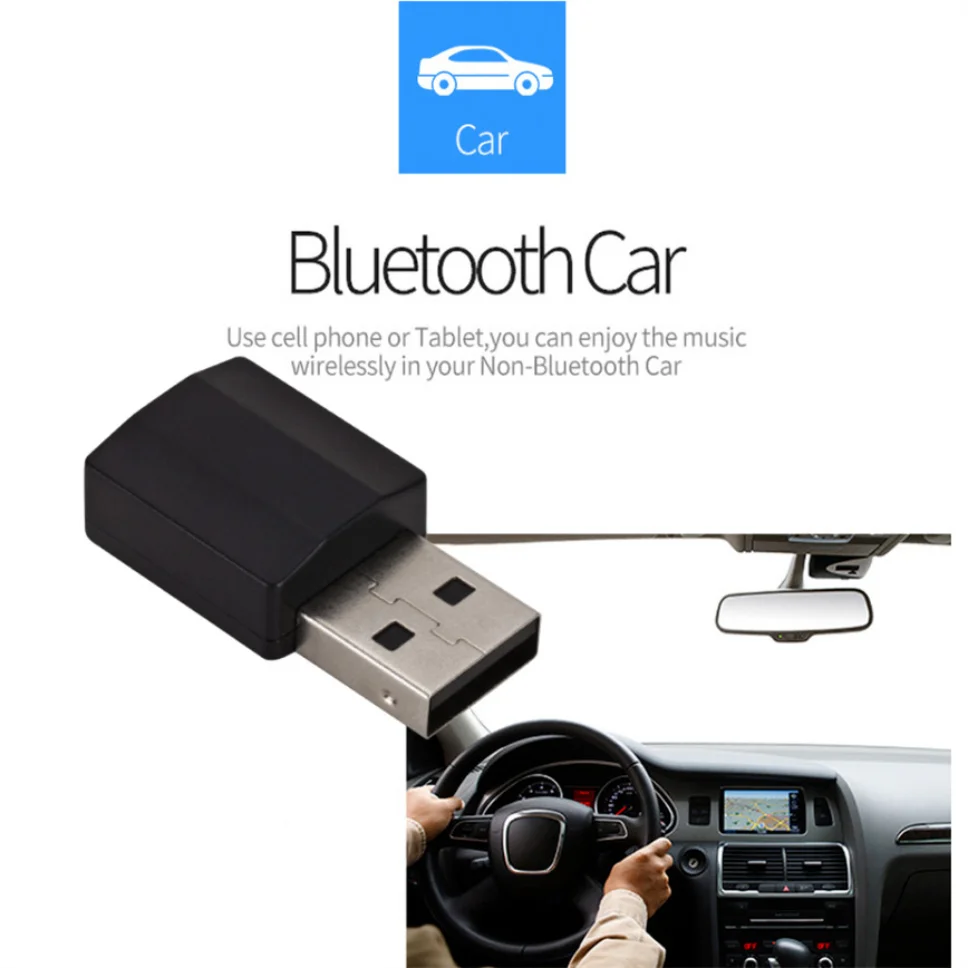 Grwibeou-Adaptador USB Bluetooth 5,0, receptor transmisor de Audio inalámbrico 2 en 1 con conector AUX de 3,5mm para TV, PC, auriculares, hogar y coche