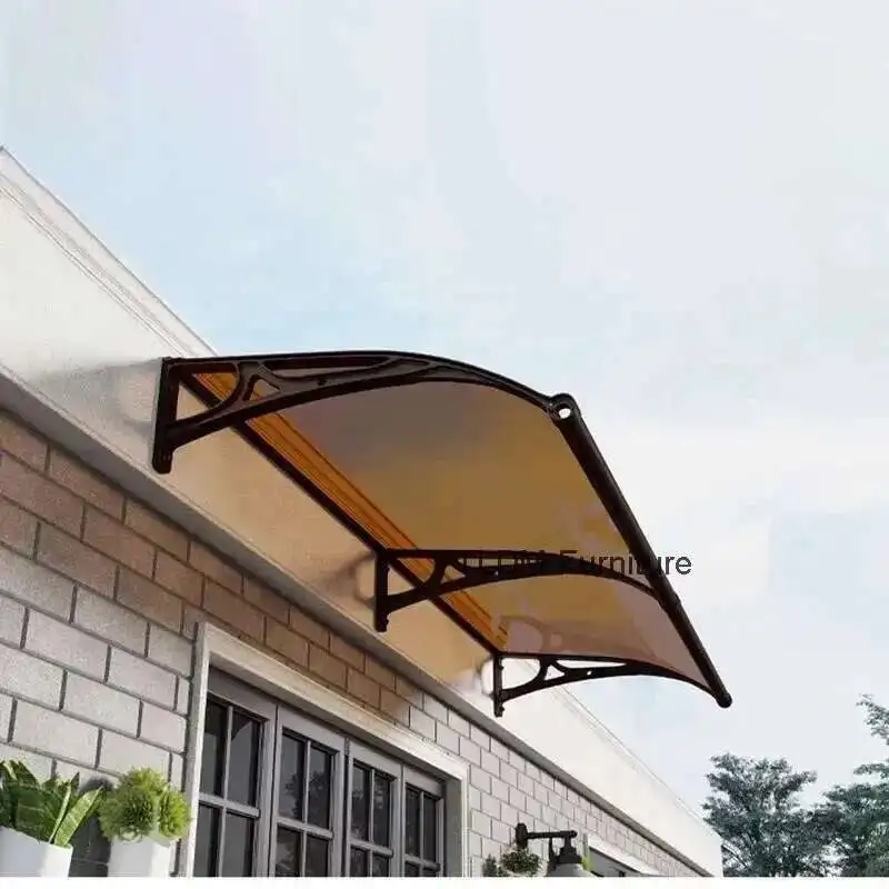 

Light Luxury Smooth Awning for Restaurant Modern Metal Sunshade Awnings Small Commercial Awnings for Air Conditioning Host