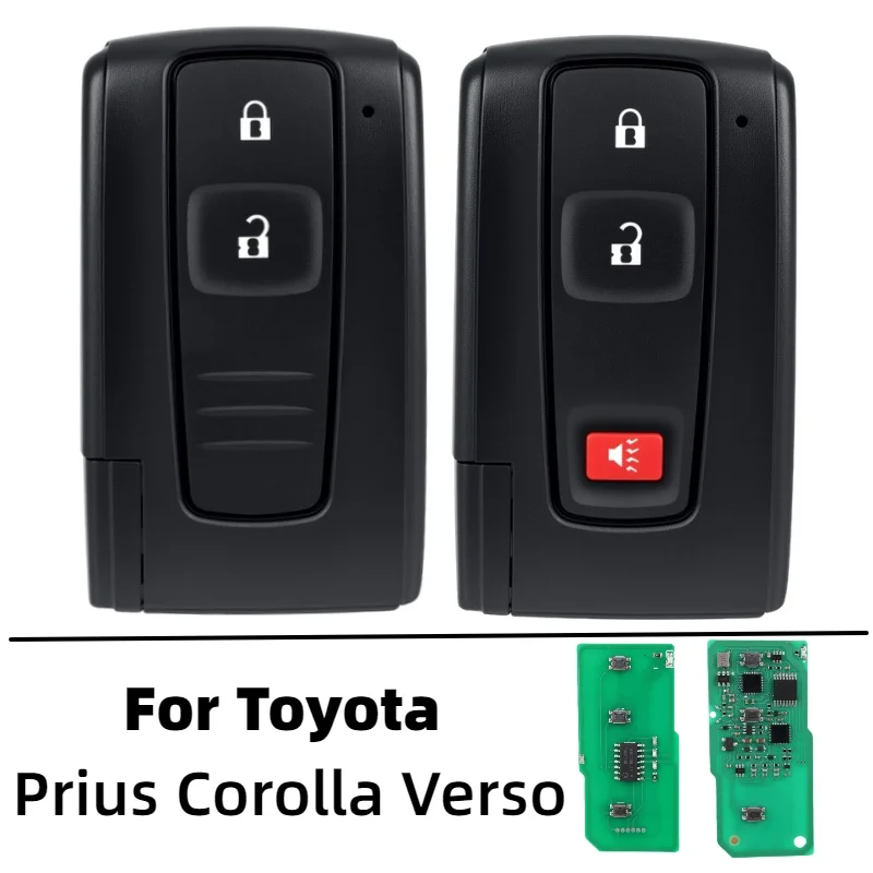 For Toyota Prius Corolla Verso 2004-2011 Car Smart Remote Keyless Go Key Fob 2 3 Buttons 312/433/315MHz 4D Chip Keys