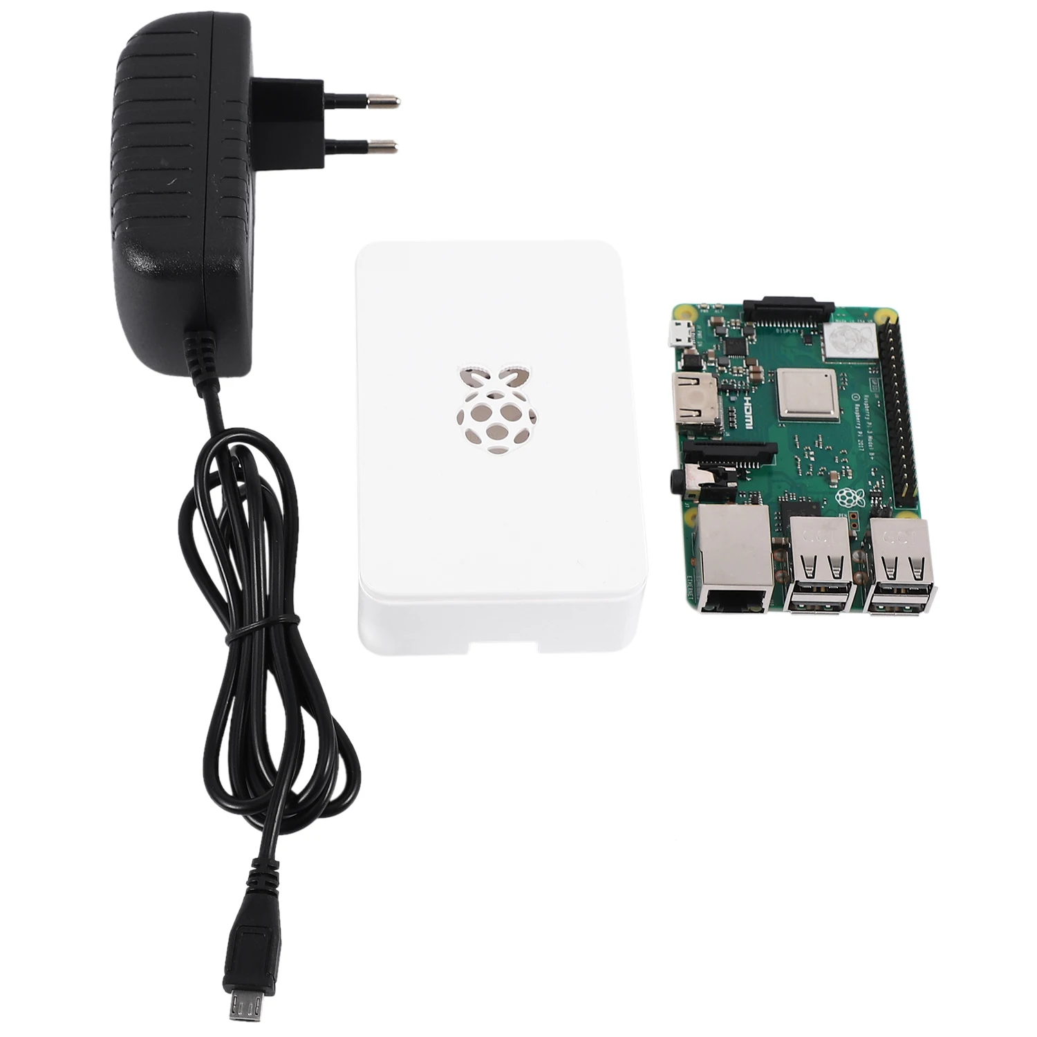 

Raspberry Pi 3 Model B+(Plus) Board+ Abs Case + 5V 3A Power Adapter With Wifi And Bluetooth Set White Eu Plug