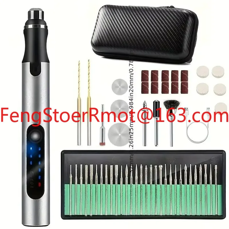 

Wireless Rotary Tool Kit - Rechargeable Engraving Pen with Adjustable 3 Speed, Portable Woodworking Kit