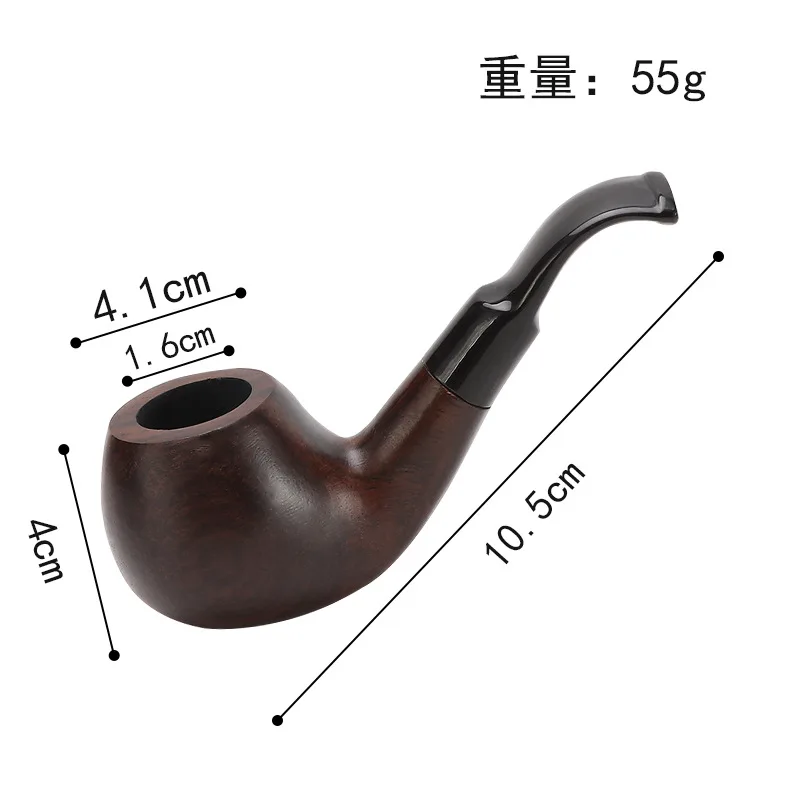 1Pc Wood Pipe Smoking Pipes Portable Smoking Pipe Herb Tobacco Pipes Grinder Smoke Gifts Black/Coffee