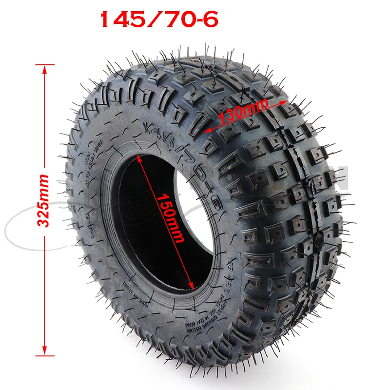 

6-Inch ATV Tires 145/70-6 Four-Wheel Vehicles Suitable for 50cc 70cc90cc70cc 110cc Karts Children's Four-Wheel Off-Road Vehicles