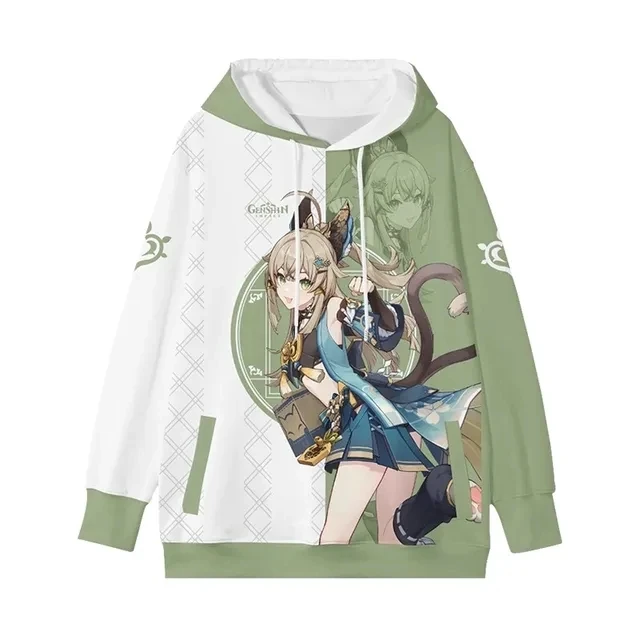 Genshin Impact Kirara Cosplay Kostuums Spel Kirara Cosplay Hoodie Vrouwen Mannen 3d Gedrukt Imbibitor Lunae Capuchon Mode Jas