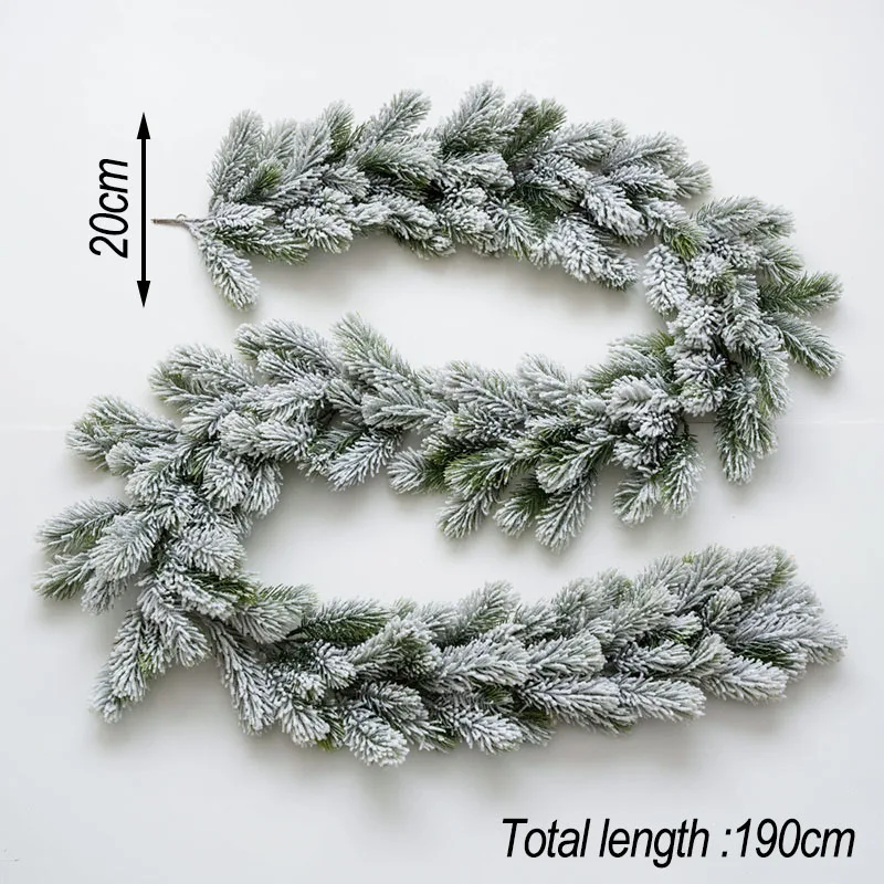 1.8m /1.9m Christmas Artificial Rattan Artificial Snow Rattan Christmas Decoration For Homes Officesto Spread Holiday Cheer