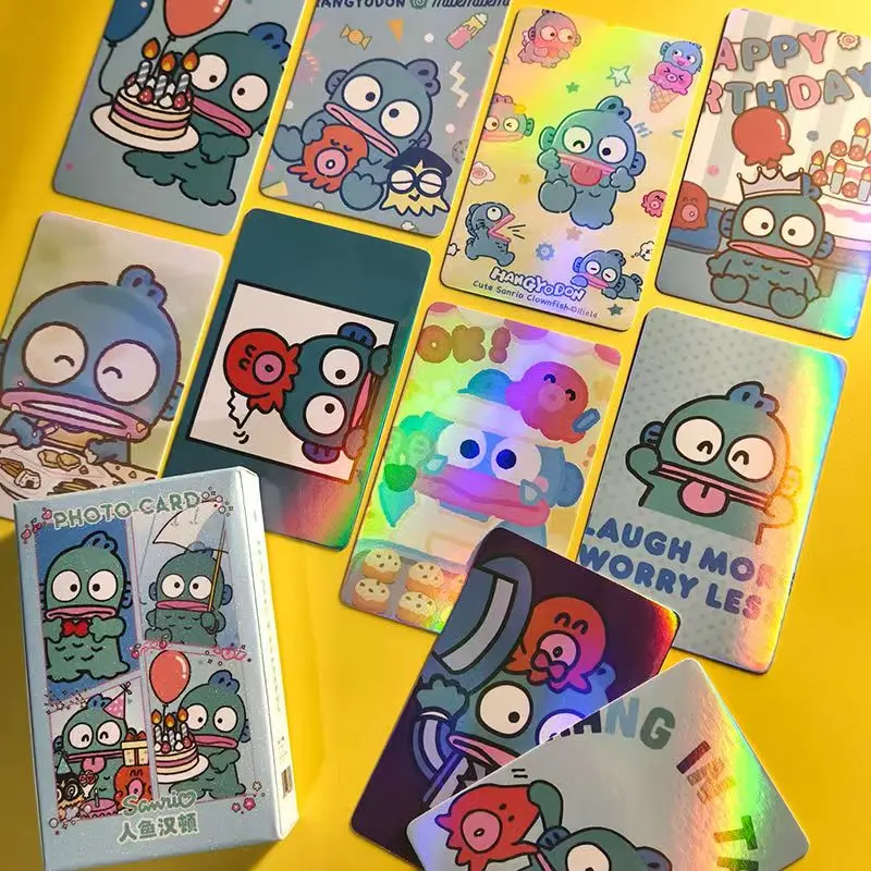 50pcs Card Mermaid Hanton HANGYODON Laser Photo Card Sanrio 2D Peripheral Self-printed Polaroid LOMO Card Bookmark Collection