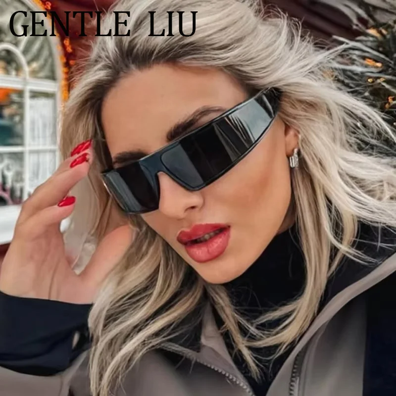 

Y2K Punk Sports Sunglasses Women Men 2025 Luxury Brand Vintage Wrap Around Goggle Eyewear Polarized Outdoor Cycling Sun Glasses
