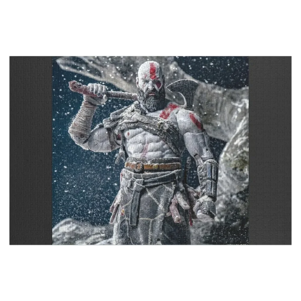 KRATOS-Quebra-cabeça de madeira para adultos, presentes personalizados, nome personalizado