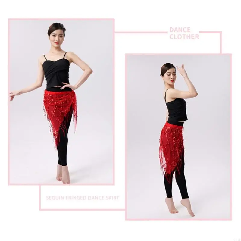 Q0ke Belly Dance Hip Scali, Sweet Belly Dance Spódnica Wrap Costins Belly Dance Costume