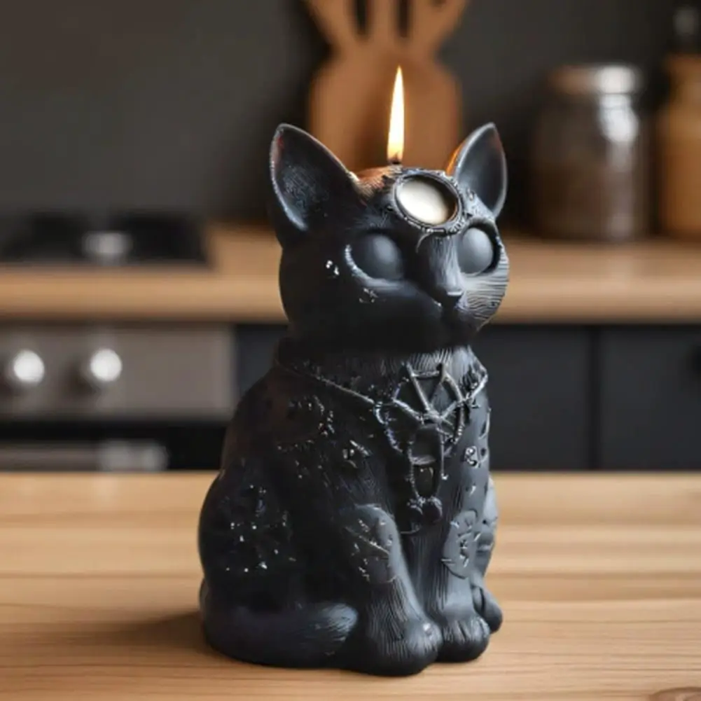 

1 шт., фигурка кошки-призрака на Хэллоуин, силиконовая форма, сделай сам, формы для Хэллоуина, свеча с привидениями, смола, романтерапия, декор, украшения, пластик A3W5