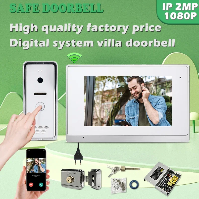 

Direct Sale ABS Plastic Acrylic Panel IP 7" Color Display Full Touch Screen Video Smart Wifi Access Control Video Interphones