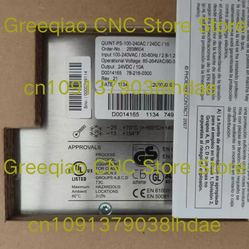 New QUINT-PS/100-240AC/24DC/10 Switching Power Supply 2938604 Fast Shipping