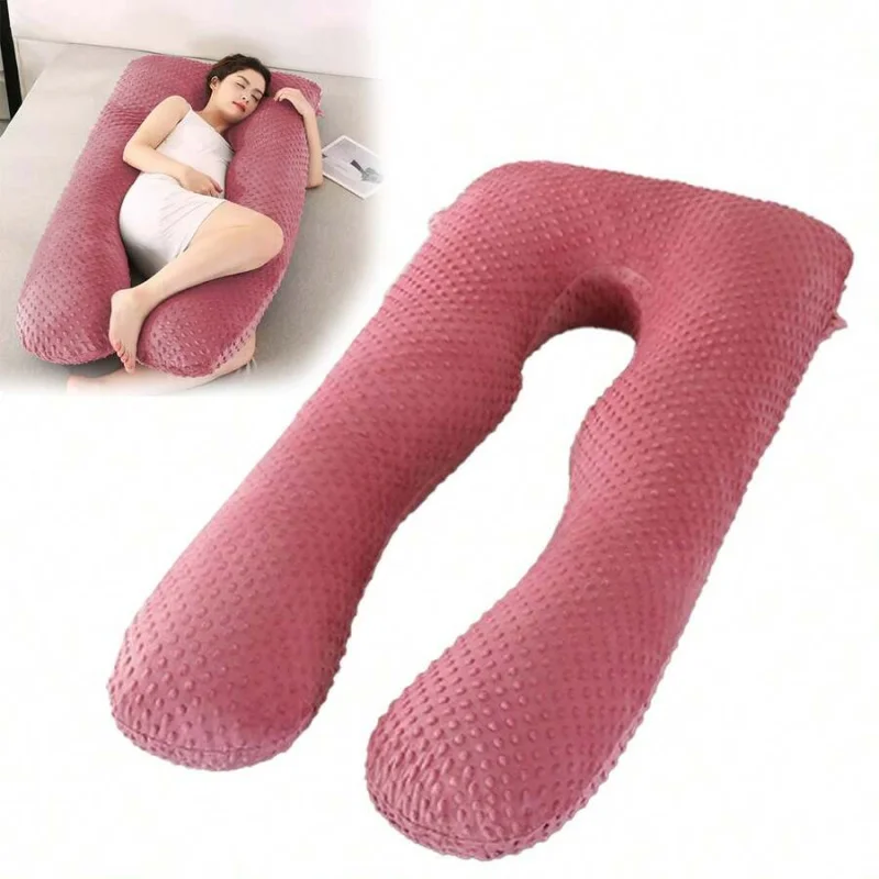 U-Shaped Pregnancy Pillow With Removable Cover & Multifunctional Waist Support - Full-Body Support For Back, Hips