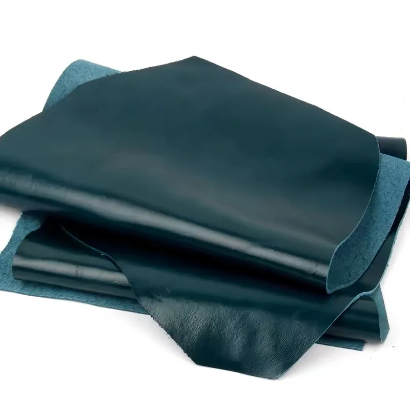 Deep blue oil wax leather material, first layer of genuine cowhide fabric, sofa seat soft bag, backrest, whole flat grain cowhid
