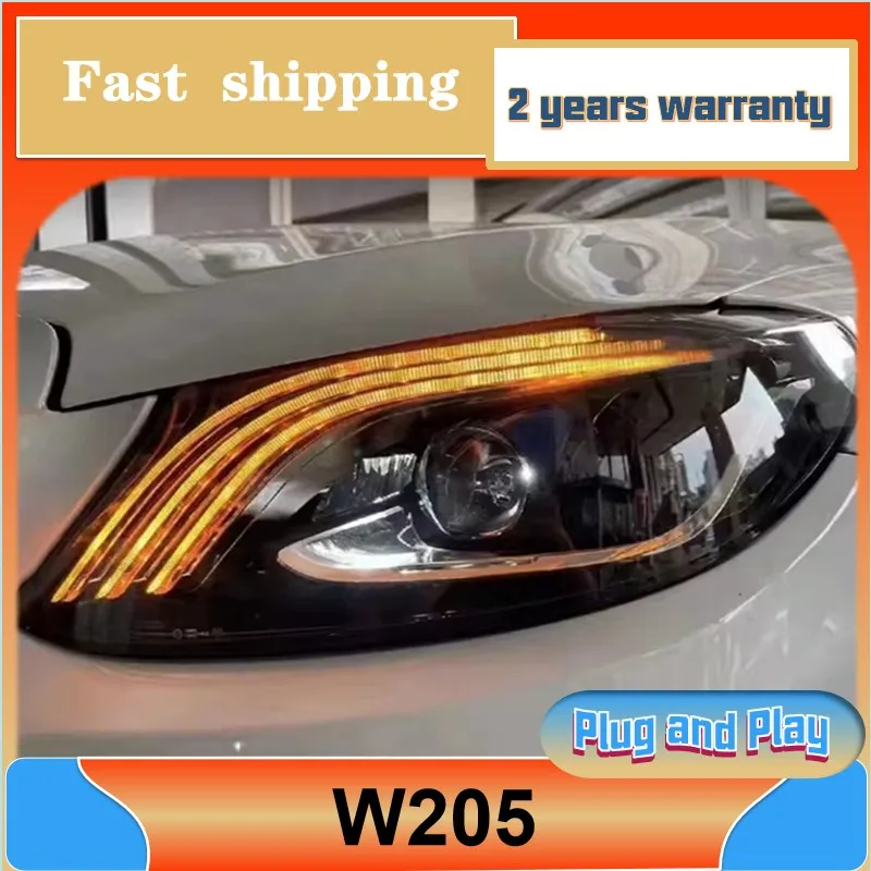 

Car Styling for mercedes W205 headlight 2015-2021 Benz C Class Headlight DRL Turn Signal Low High Beam Projector Lens