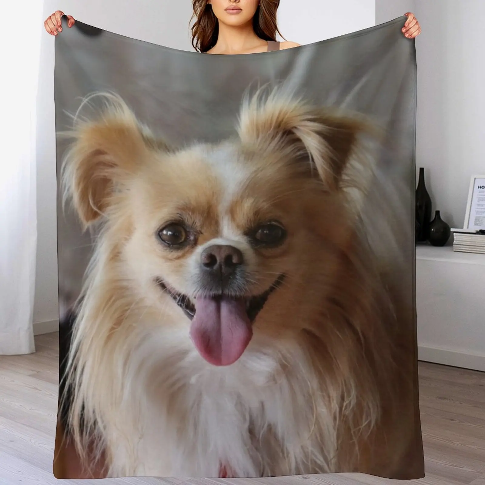 Cute Chihuahua mix doggy Throw Blanket Moving Multi-Purpose Blankets