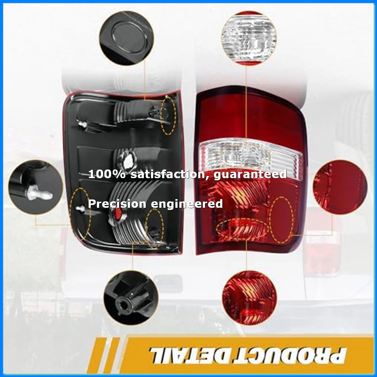 ●For 2004-2008 Tail Light Assembly Brake Rear Light Replacement 5L3Z-13405-CA, Without Bulb, Left