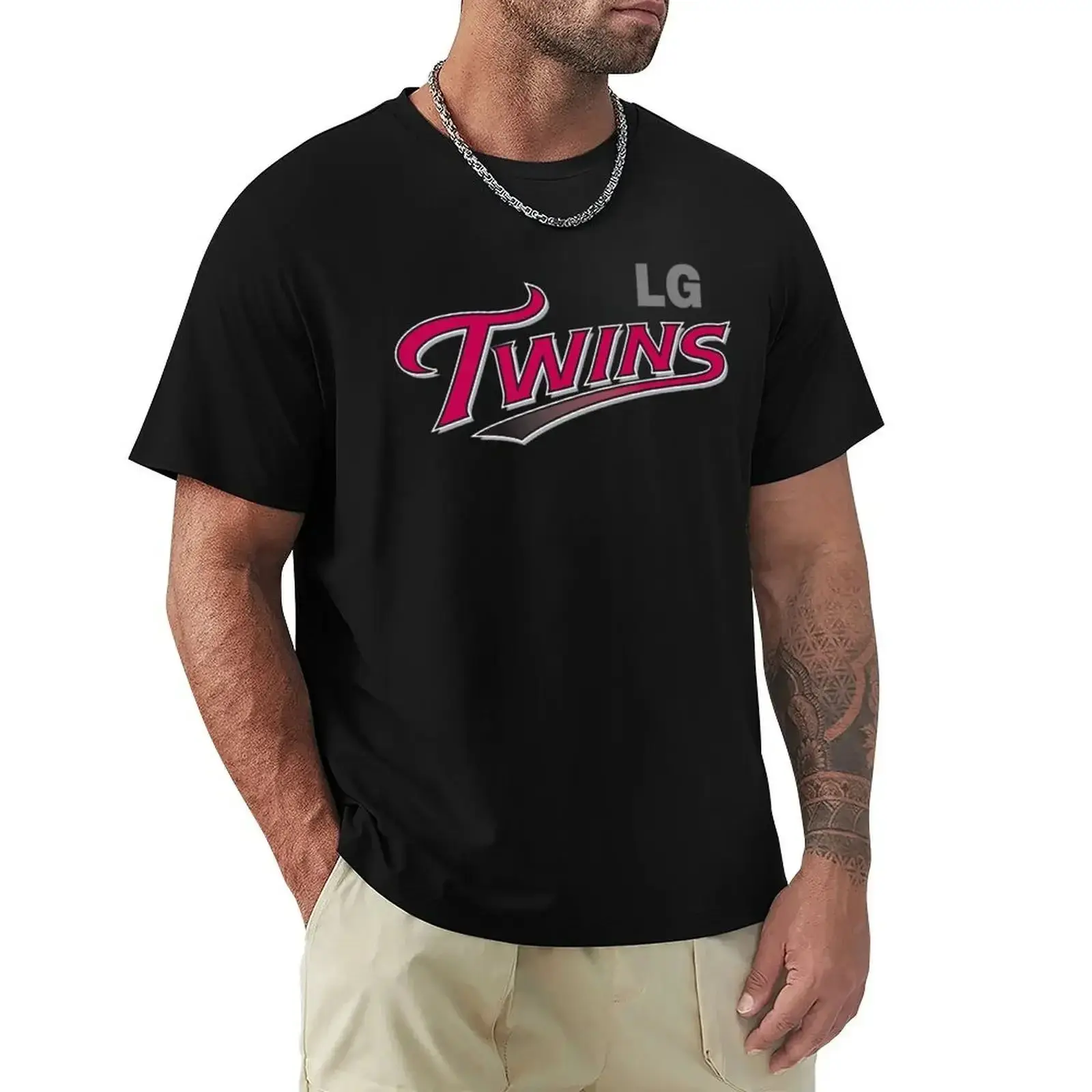 Men's and Women's Cotton T-shirts LG Twins Moscow Baseball KBO T-shirts Harajuku Clothing Outdoor Casual Fashion Tops