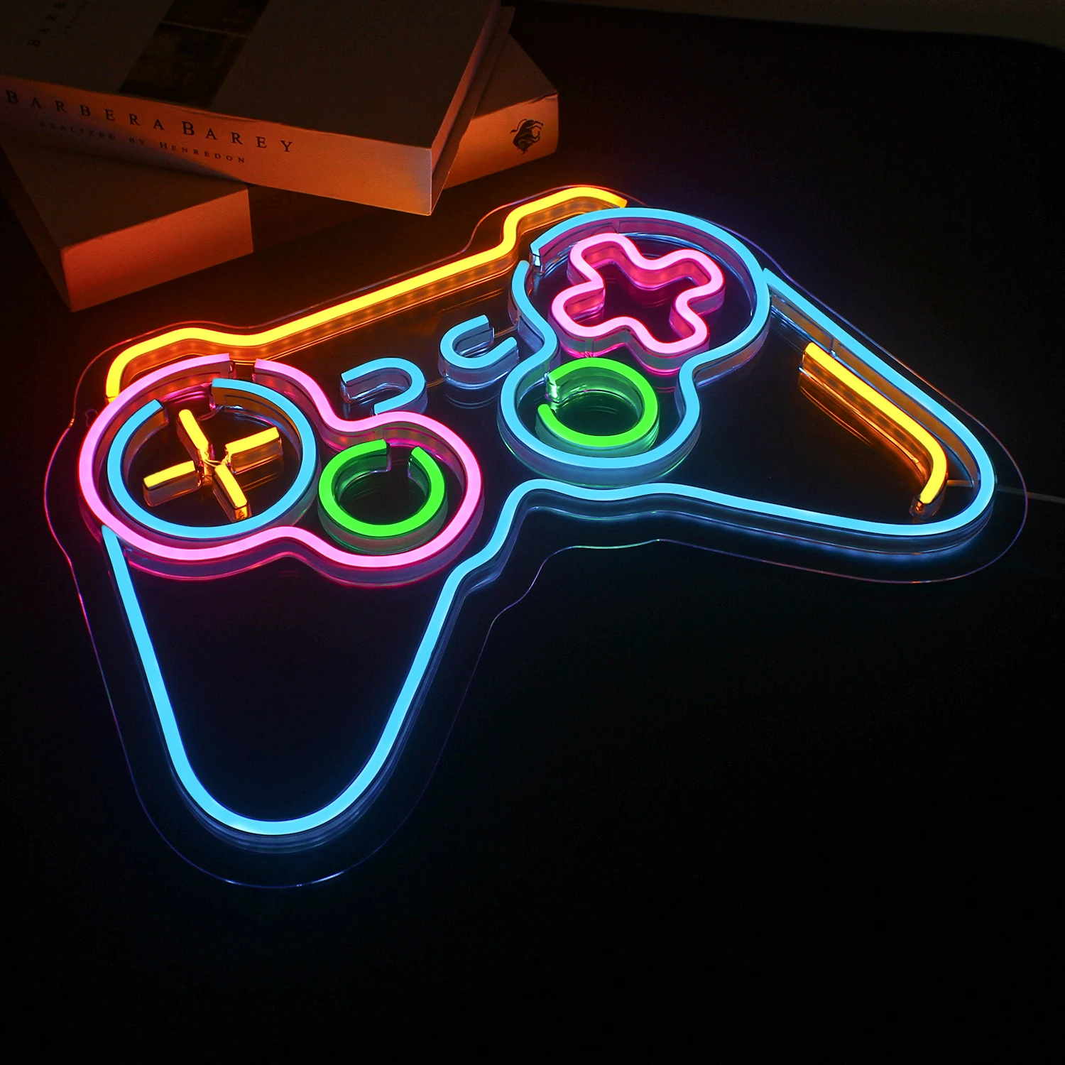 Game Shaped Neon Signs Neon Lights LED for Wall Decor Teen Boys Game Room Gaming Zone Party Decor Bedroom Lightup Signs USB