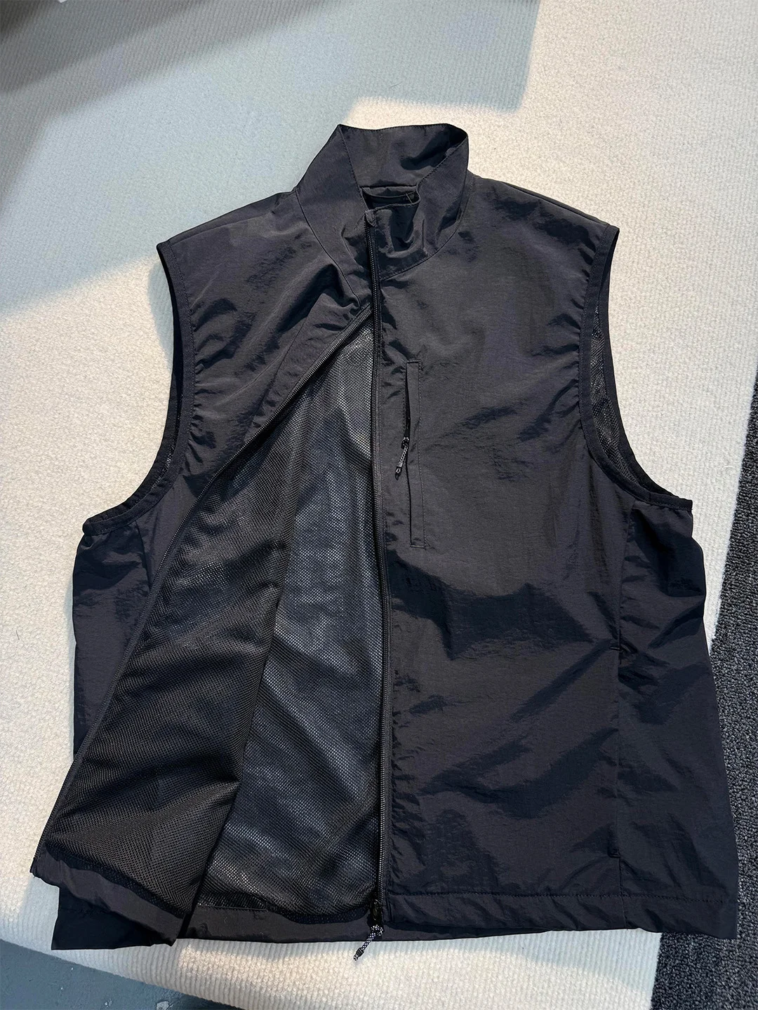 

American Sle Cycling Vest Men's Outdoor Mountain Series Svel Stand Collar Workwear Jaet Autumn Layering Zipper