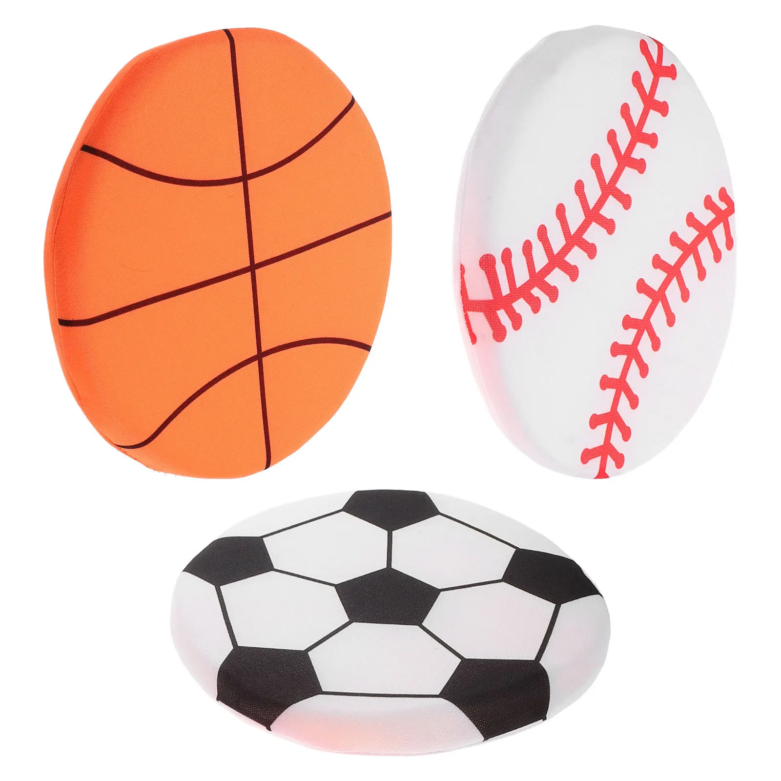 

3pcs Sponge Flying Disc For Kids Soft Foldable Outdoor Game Cartoon Design Birthday Party Favors Fabric Flying Disc Outdoor