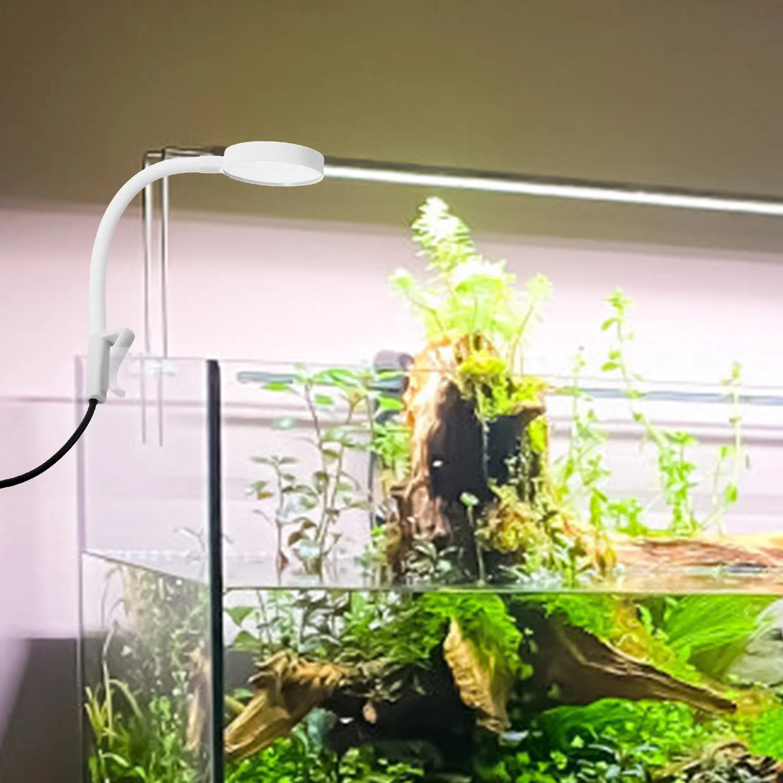 

Clamp-Type Fish Tank Light USB Rechargeable Aquarium Lamp Household Fish Tank Lighting Small Compact Wear-Resistant Aquarium