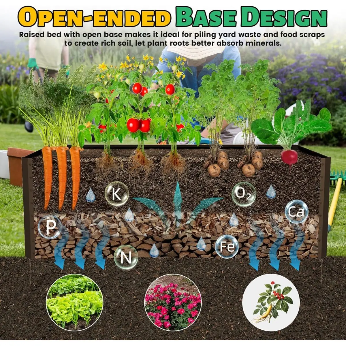 8×4×2 ft Galvanized Raised Garden Bed, Outdoor Planter Garden Boxes Large Metal Planter Box for Gardening Vegetables Fruits Flowers, Brown On-Site