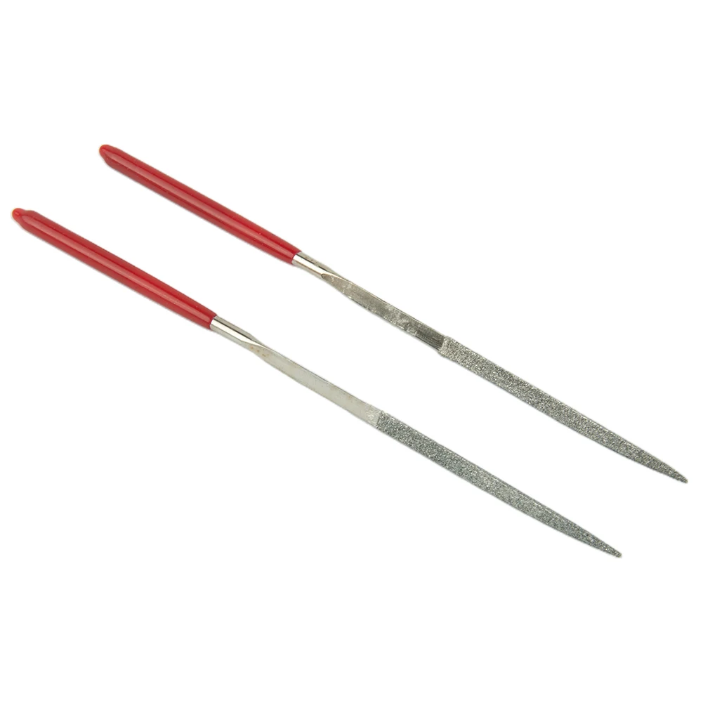 Wood Metal Diamond Files Diamond Nonslip Silver + Red Triangular For Reach Areas On Steel High Quality Material