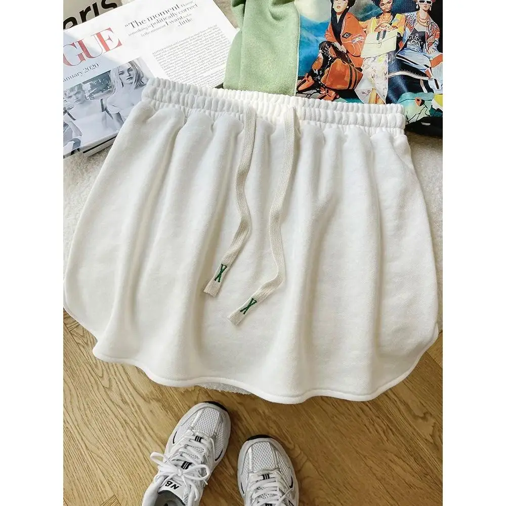 Outlets Spring Autumn Women's Short Skirt Butt Covering High Waist A-Line Polyester Blend Inner Wear Base Layer Bumper Skirt