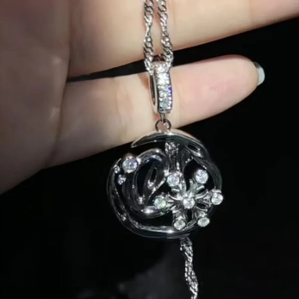 لعبة الحب والمساحة العميقة زين تأثيري المعادن المختنق سلسلة ندفة الثلج قلادة الكبار موضة سلسلة الترقوة للجنسين الدعائم الطرف #5